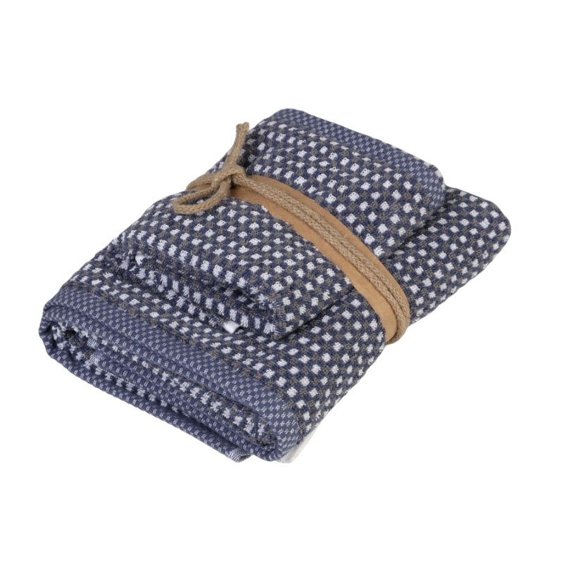 Coppia di Asciugamani in Spugna di Cotone - Square