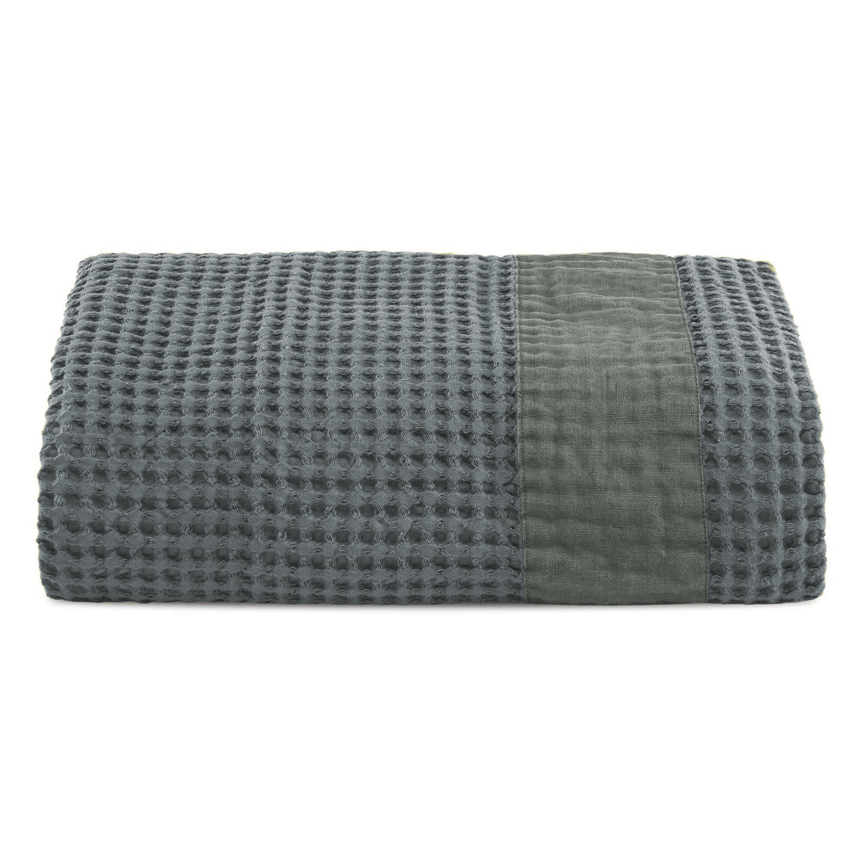 Telo da Bagno Nido d'Ape StoneWashed con Bordo in Lino - Jaspy