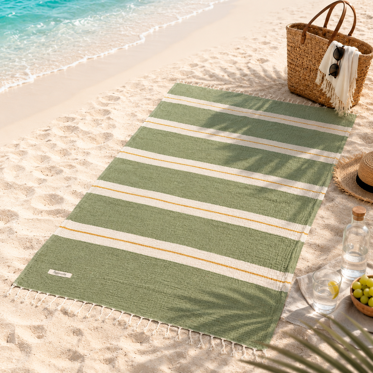 Telo Mare Fouta Rigato in Mussola di Cotone - Chelsea