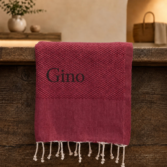 Telo Mare in Fouta di Puro Cotone Tinta Unita - Hammam