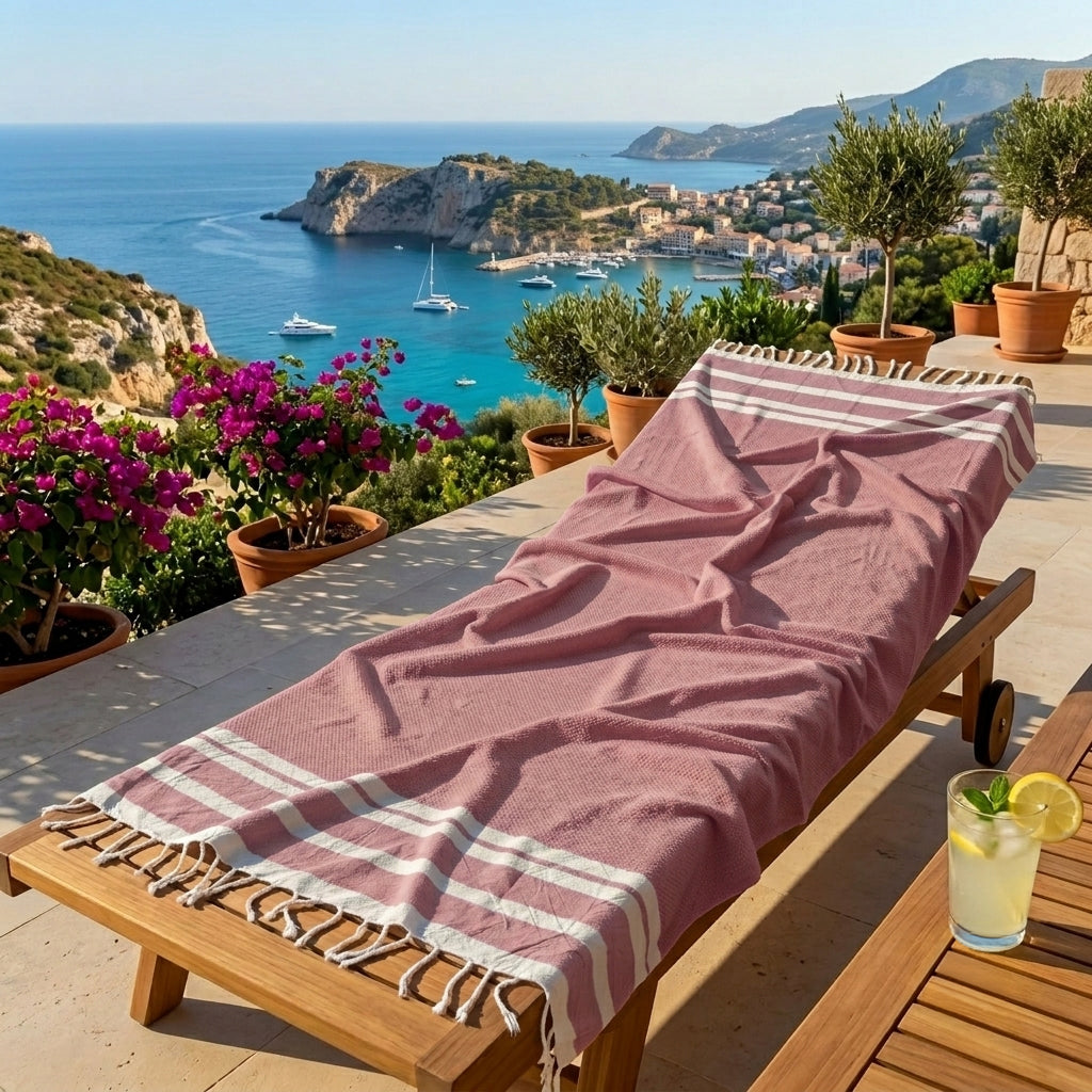 Telo Mare Fouta in Puro Cotone Tinta Unita - NewPort