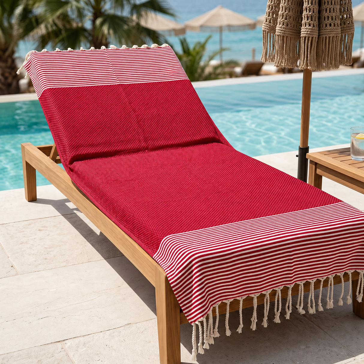 Telo Mare Fouta in Puro Cotone a Righe Strette - Tal