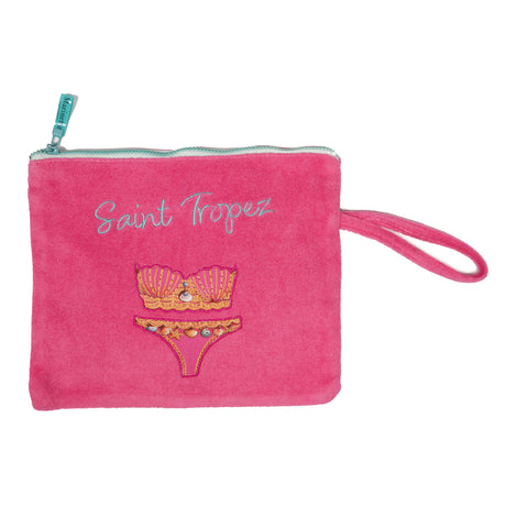 Borsa Mare o Trousse in Puro Cotone Ricamata - Ladie