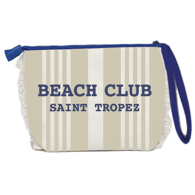 Borsa Mare o Trousse in Spugna di Cotone Rigato - Beach Club