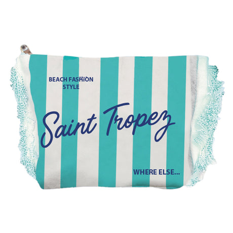 Borsa Mare o Trousse in Puro Cotone Rigata - Rayure