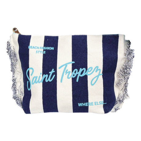 Borsa Mare o Trousse in Puro Cotone Rigata - Rayure