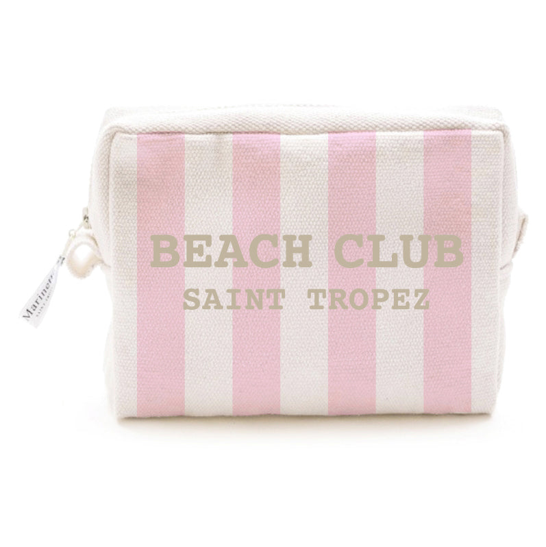 Trousse in Cotone con Scritta Ricamata - Beach Club