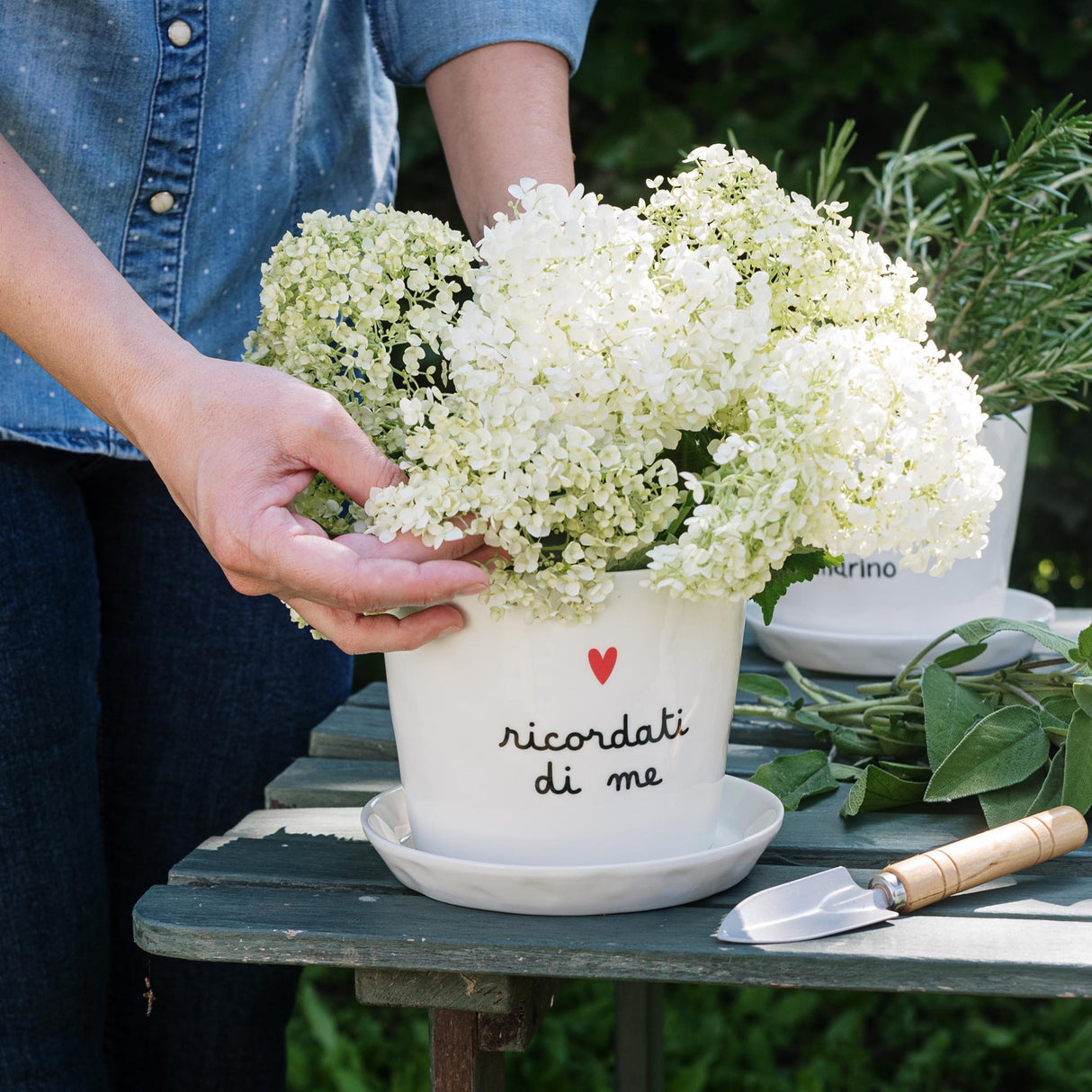 Vaso Portafiori in Grès Serigrafato - Ricordati di Me