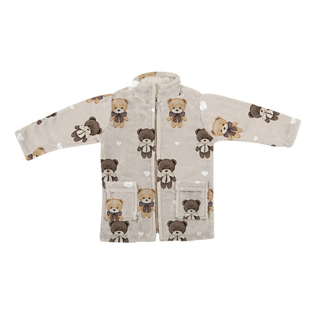 Vestaglia per Bambino in Micropile Stampata - Orsacchiotti