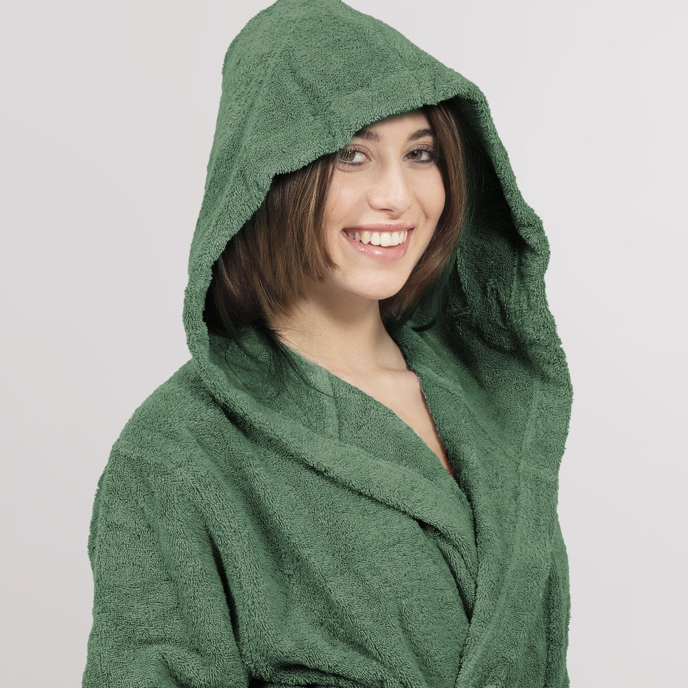 Accappatoio in Spugna con Cappuccio - Perla