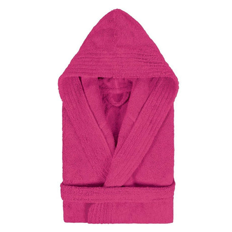 Accappatoio con Cappuccio da Bambino in Spugna di Cotone - Pure Accappatoio Lasa Home 2/3 Anni Fucsia