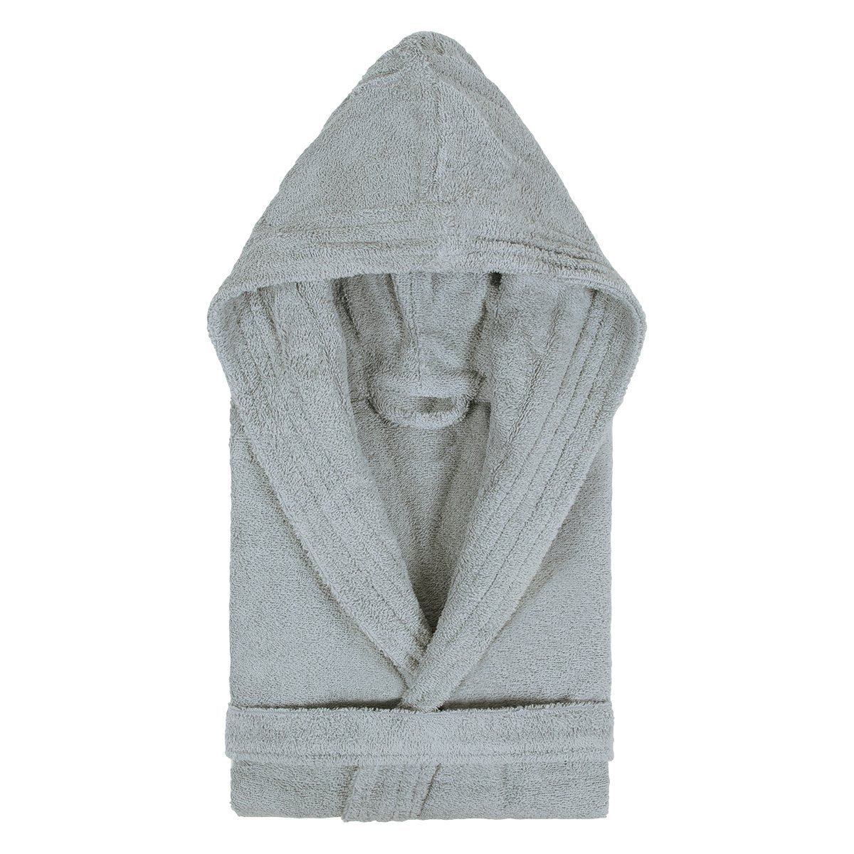 Accappatoio con Cappuccio da Bambino in Spugna di Cotone - Pure Accappatoio Lasa Home 2/3 Anni Grigio