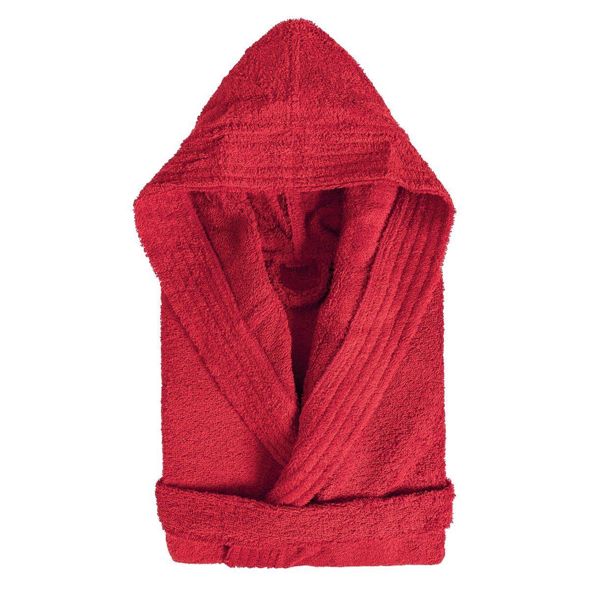 Accappatoio con Cappuccio da Bambino in Spugna di Cotone - Pure Accappatoio Lasa Home 2/3 Anni Rosso