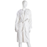 Accappatoio in Spugna di Cotone con Cappuccio Benessere Blumarine Bianco
