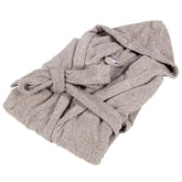 Accappatoio con Cappuccio in Spugna di Cotone Tinto in Filo - Sale e Pepe Accappatoio Fazzini Naturale Medium
