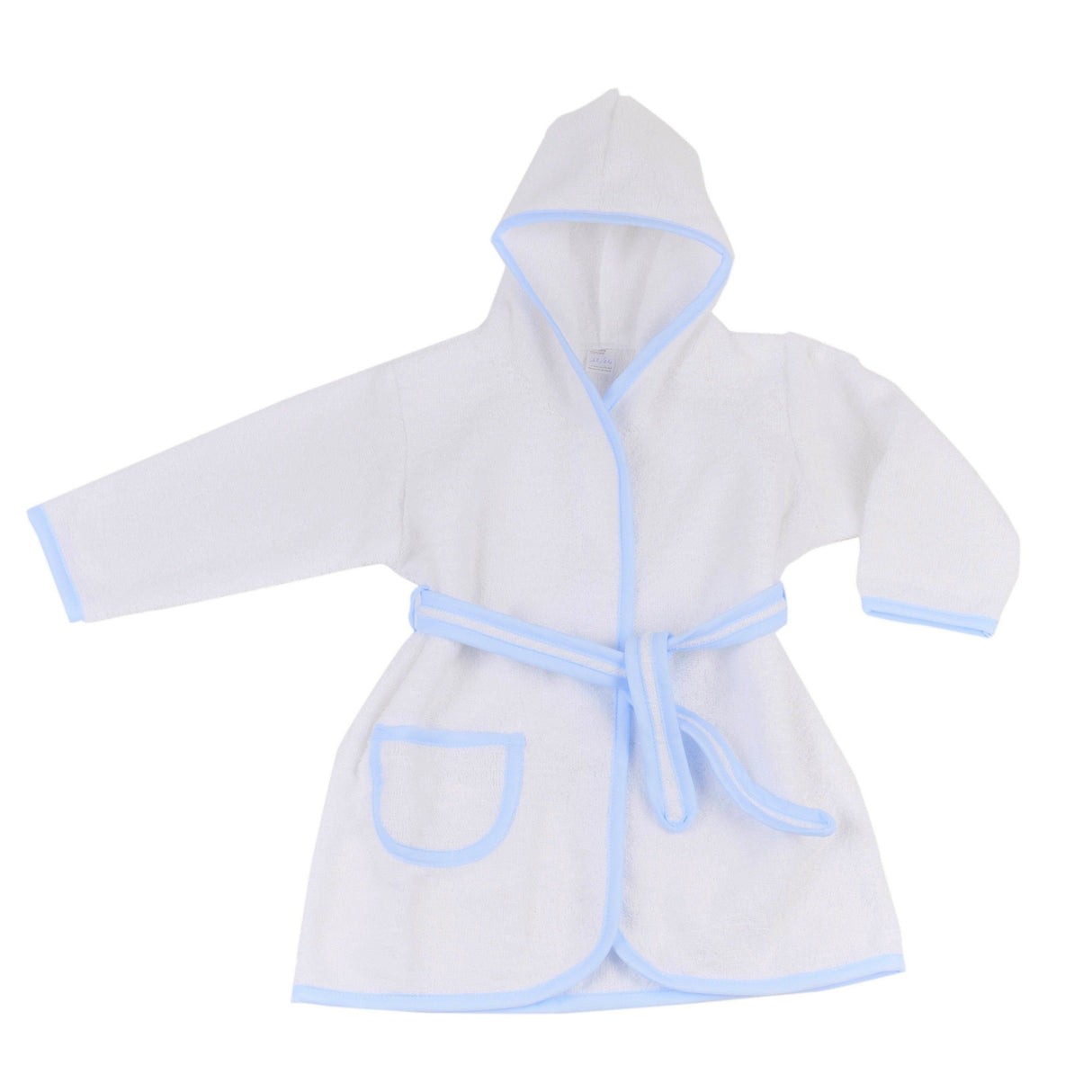 Accappatoio con Cappuccio in Spugna di Puro Cotone - Margherita Accappatoio Bimbo Lisola Baby 1/2 ANNI Cielo