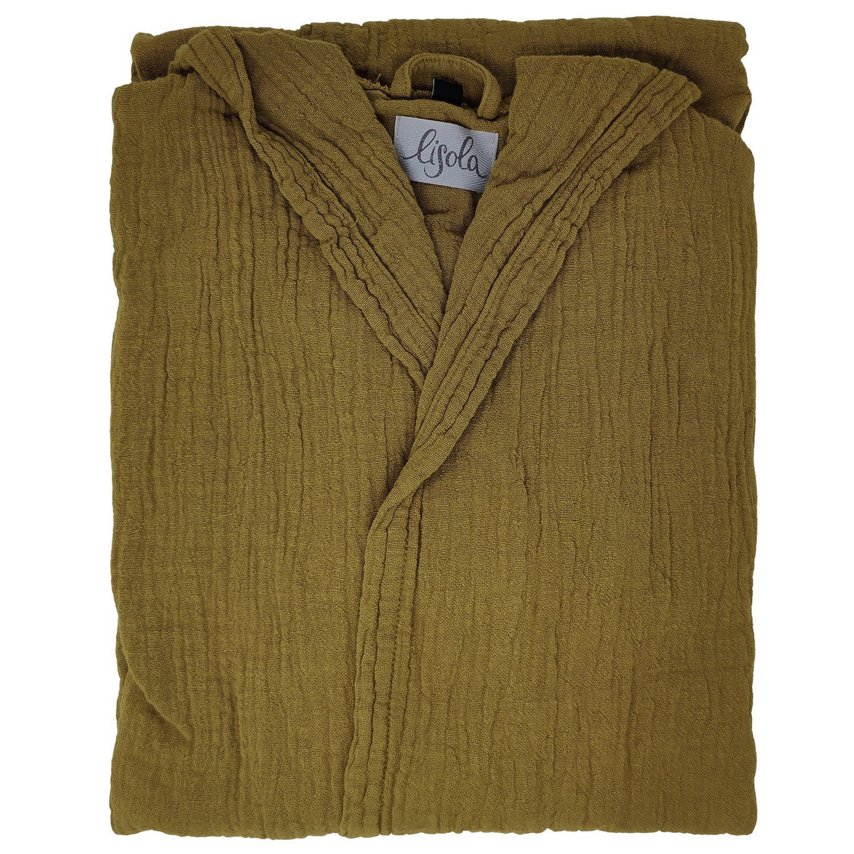 Accappatoio in Cotone Stonewashed con Cappuccio - Punto Accappatoio Lisola Small/Medium Curry