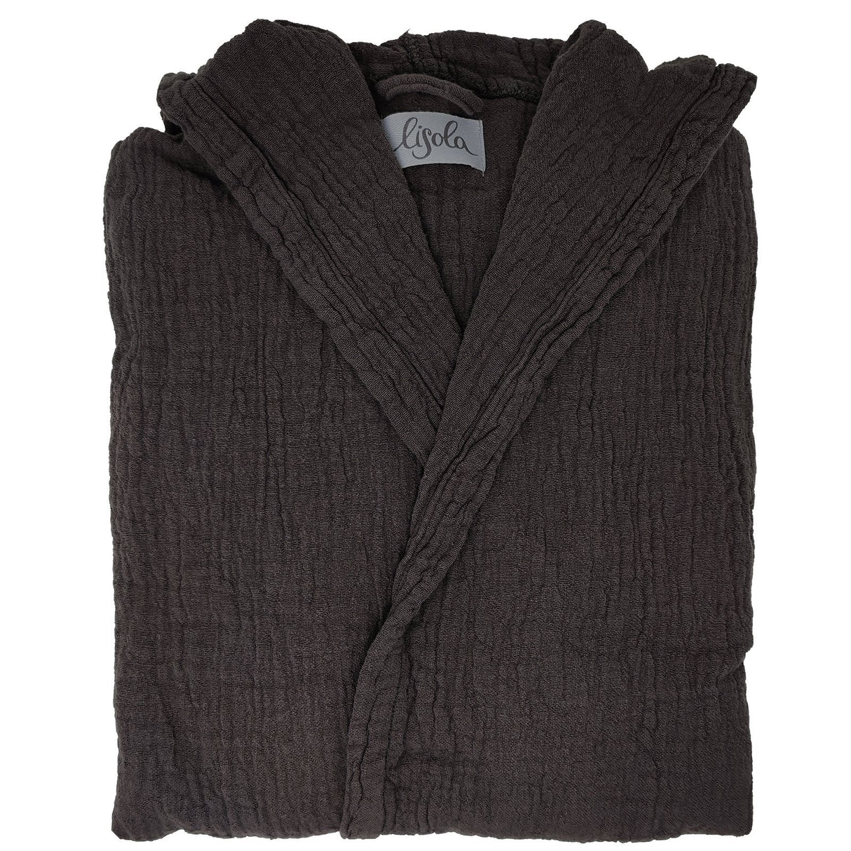 Accappatoio in Cotone Stonewashed con Cappuccio - Punto Accappatoio Lisola Small/Medium Marrone