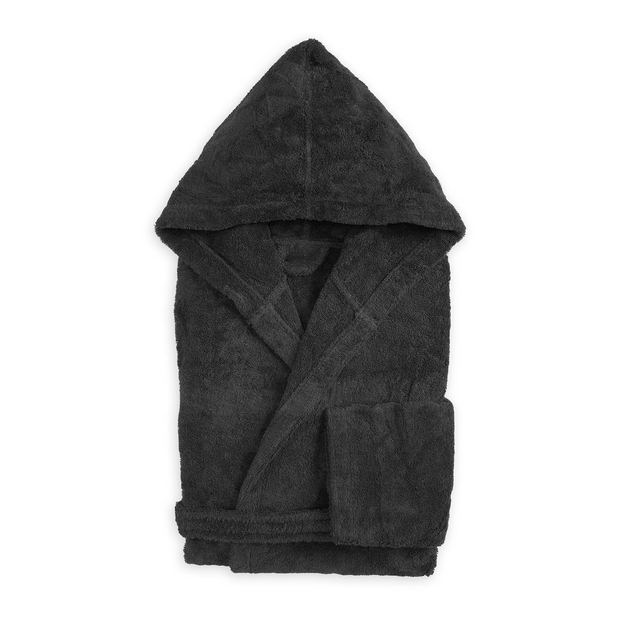 Accappatoio in Spugna con Cappuccio - Perla Accappatoio Lisola Small Nero