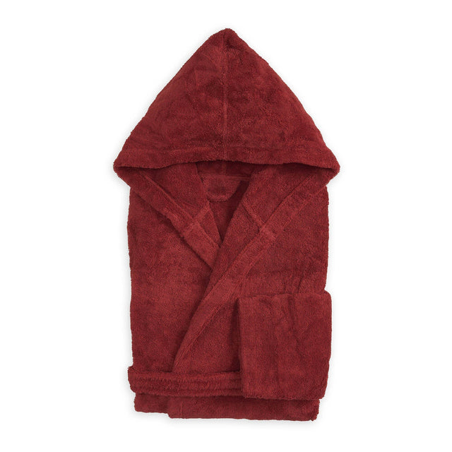 Accappatoio in Spugna con Cappuccio - Perla Accappatoio Lisola Small Rosso (Valenza)