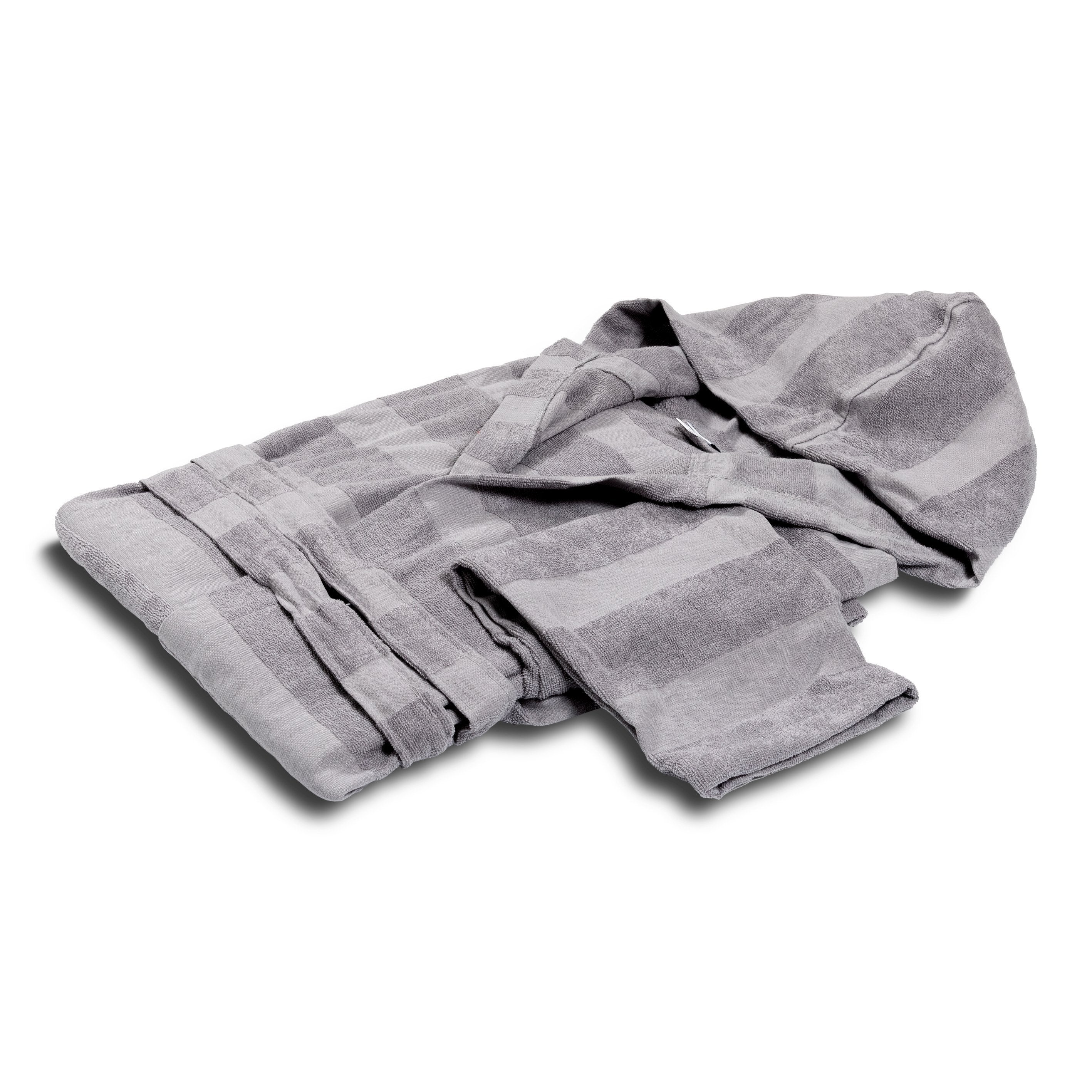 Accappatoio in Spugna DI COTONE con Cappuccio - Aria Accappatoio Dea Grigio