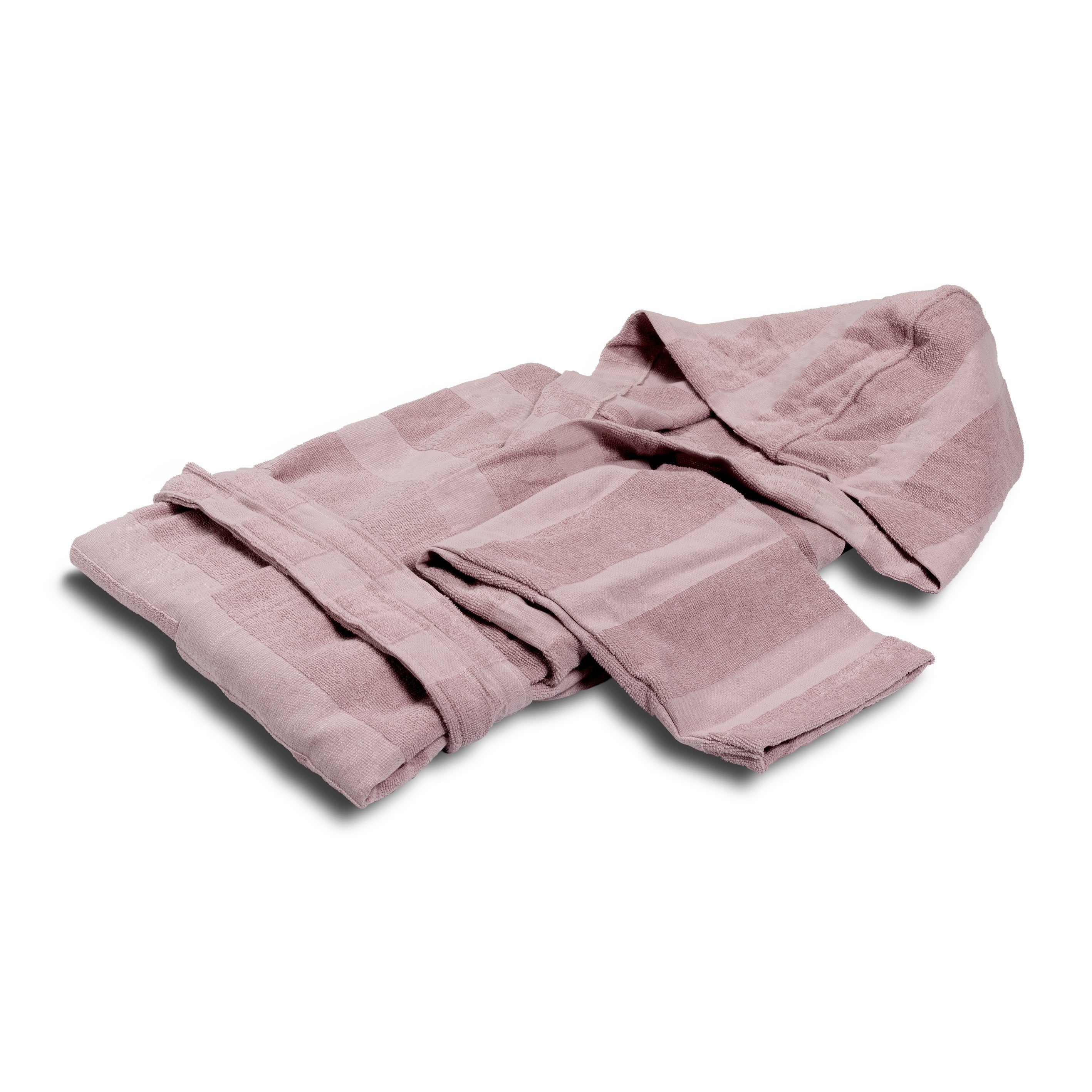 Accappatoio in Spugna DI COTONE con Cappuccio - Aria Accappatoio Dea M Rosa Cipria