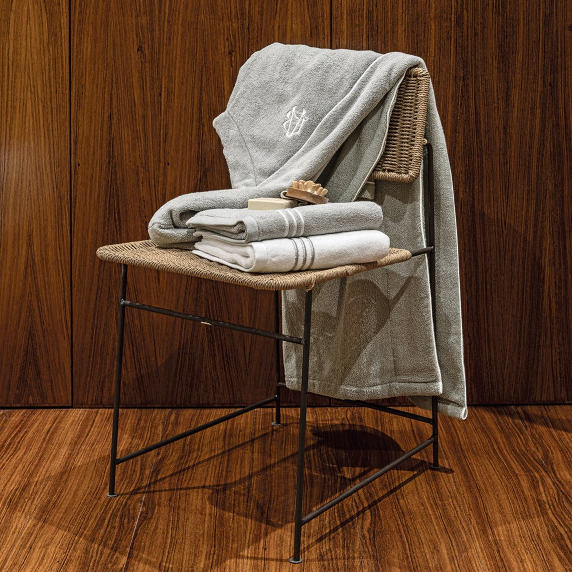 Accappatoio in Spugna di Cotone con Cappuccio e Doppio Cordonetto - Isola Accappatoio Fazzini Atelier