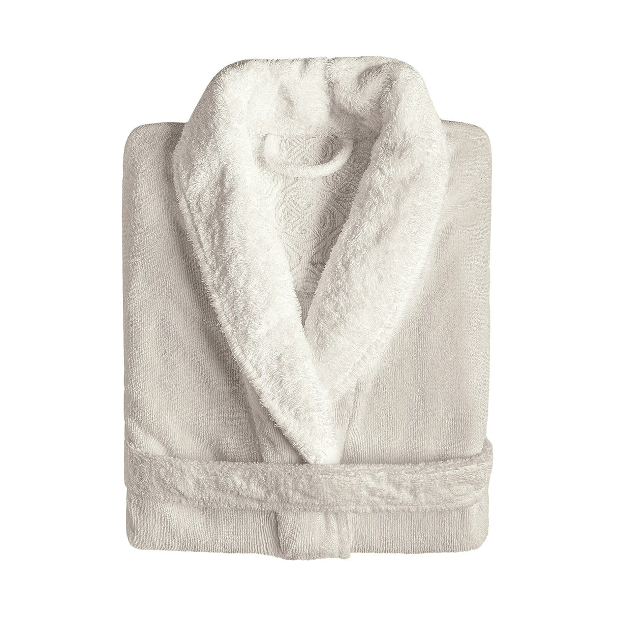 Accappatoio in Spugna di Puro Cotone Egiziano con Scollo a Scialle - Egoist Accappatoio Graccioza SMALL Nebbia