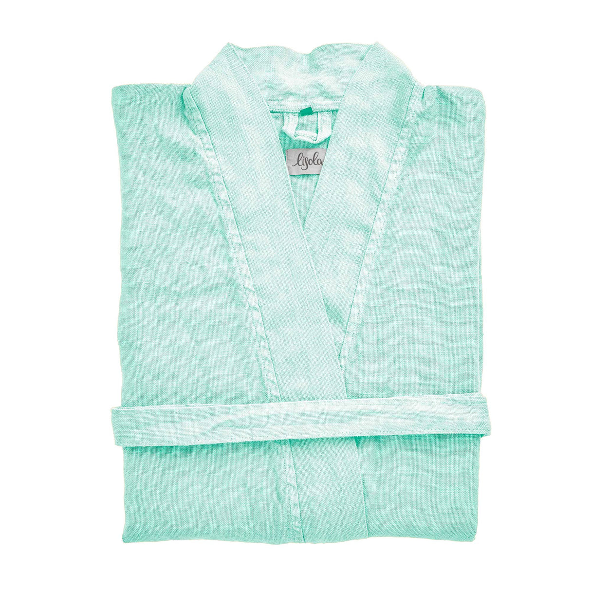 Accappatoio Kimono in Panamà di Puro LINO - Panamà Accappatoio Lisola Acqua Small/Medium