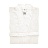 Accappatoio Kimono in Panamà di Puro LINO - Panamà Accappatoio Lisola Bianco Small/Medium
