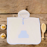 Accappatoio Poncho con Cappuccio in Spugna di Puro Cotone - Margherita Accappatoio Bimbo Lisola Baby