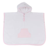 Accappatoio Poncho con Cappuccio in Spugna di Puro Cotone - Lino Accappatoio Bimbo Lisola Baby Rosa