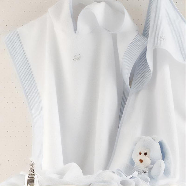 Accappatoio Poncho in Spugna di Cotone Con Cappuccio - Marina PONCHO Blumarine Baby