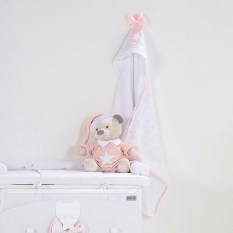 Accappattoio con Cappuccio Triangolo in Puro Cotone Ricamato - Dream Accappatoio Bimbo Picci