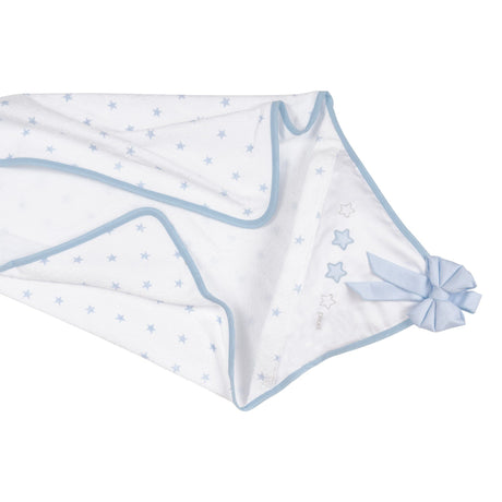 Accappattoio con Cappuccio Triangolo in Puro Cotone Ricamato - Dream Accappatoio Bimbo Picci Cielo