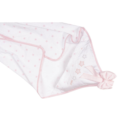 Accappattoio con Cappuccio Triangolo in Puro Cotone Ricamato - Dream Accappatoio Bimbo Picci Rosa
