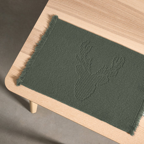 Americano in Puro Cotone Fantasia Rilievo - Stag Americano Lisola Verde