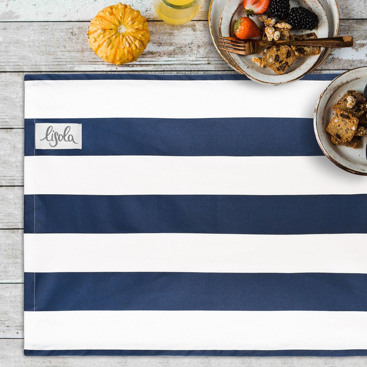 Americano in Puro Cotone Resinato a Righe - Eos Americano Lisola