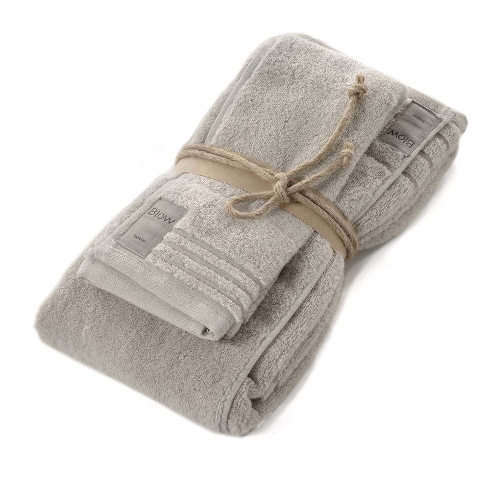 Asciugamani in Spugna di Cotone - Coccola Coppia di spugna Fazzini Grigio