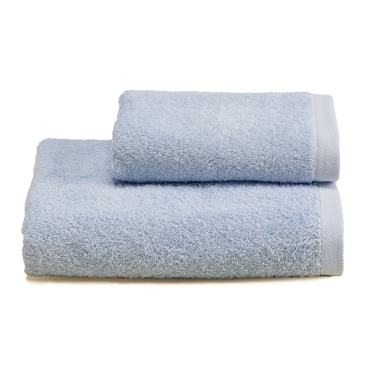 Asciugamani in Spugna di Cotone Tinta Unita - Perla Coppia di spugna Lisola Azzurro Chiaro (Raid)