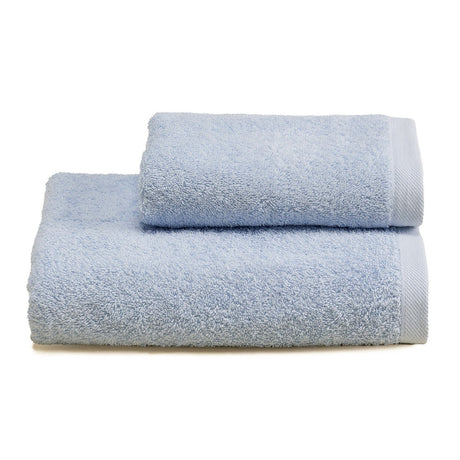 Asciugamani in Spugna di Cotone Tinta Unita - Perla Coppia di spugna Lisola Azzurro Chiaro (Raid)