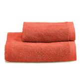 Asciugamani in Spugna di Cotone Tinta Unita - Perla Coppia di spugna Lisola Corallo (Corallo) 