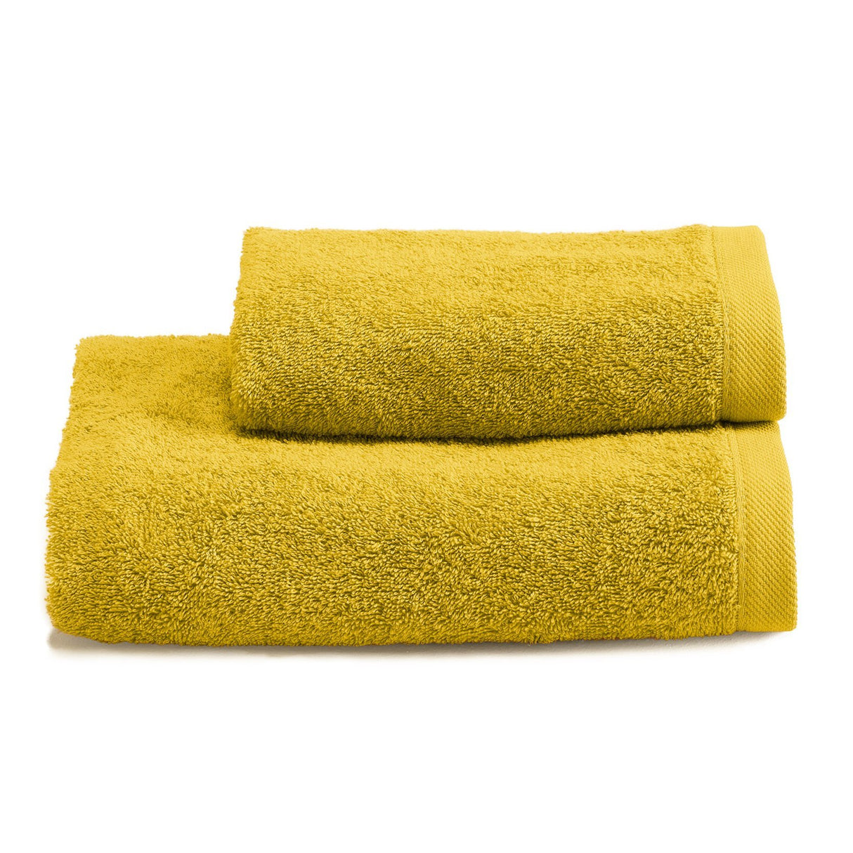 Asciugamani in Spugna di Cotone Tinta Unita - Perla Coppia di spugna Lisola Giallo (Bergame)
