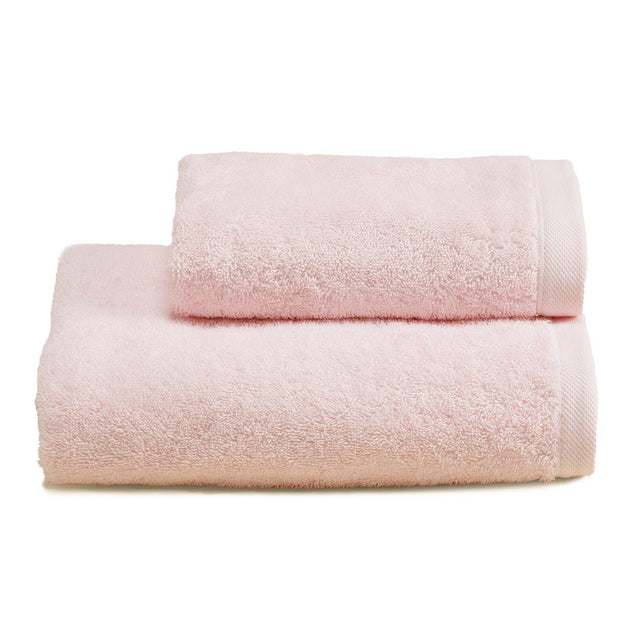 Asciugamani in Spugna di Cotone Tinta Unita - Perla Coppia di spugna Lisola Rosa Chiaro (Baby)