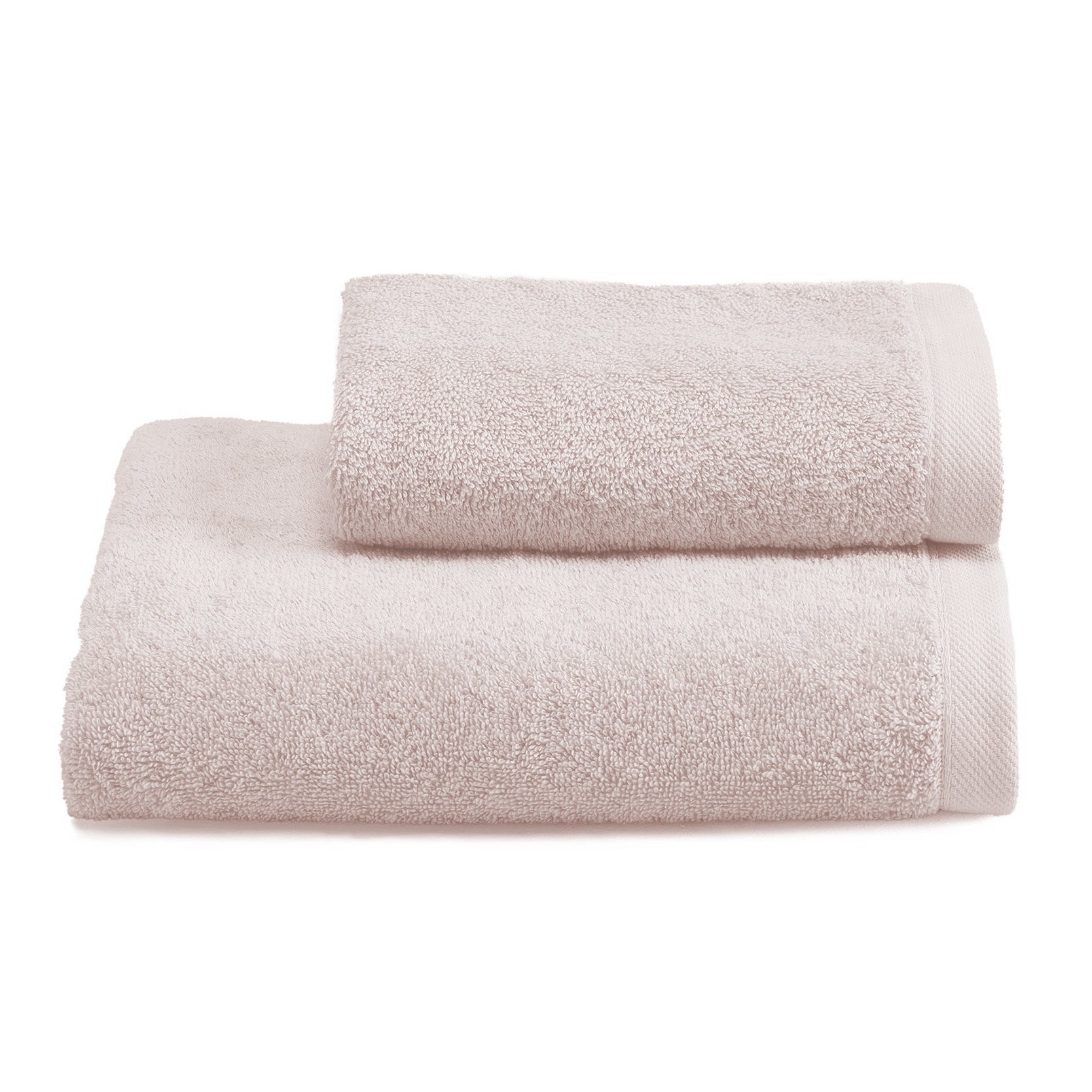 Asciugamani in Spugna di Cotone Tinta Unita - Perla Coppia di spugna Lisola Rosa (Incenso)