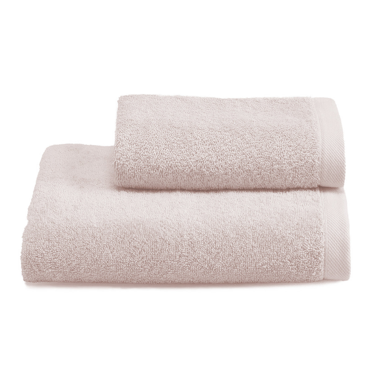 Asciugamani in Spugna di Cotone Tinta Unita - Perla Coppia di spugna Lisola Rosa (Incenso)