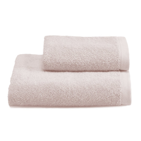 Asciugamani in Spugna di Cotone Tinta Unita - Perla Coppia di spugna Lisola Rosa (Incenso)