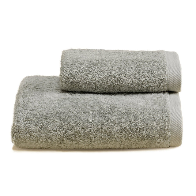 Asciugamani in Spugna di Cotone Tinta Unita - Perla Coppia di spugna Lisola Verde Chiaro (Irish)