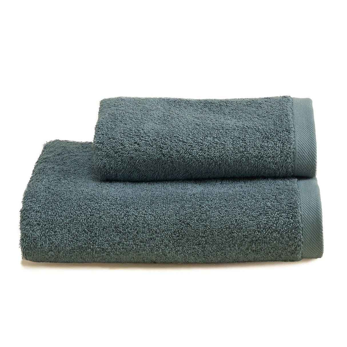 Asciugamani in Spugna di Cotone Tinta Unita - Perla Coppia di spugna Lisola Verde Petrolio (Rayong)