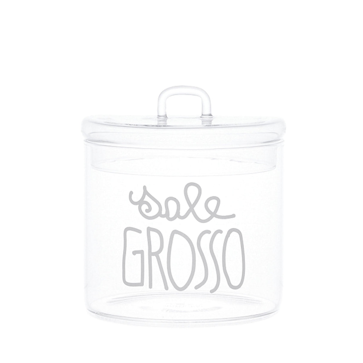 Barattolo in Vetro Borosilicato Serigrafato - Sale Grosso Barattolo Simple Day Bianco